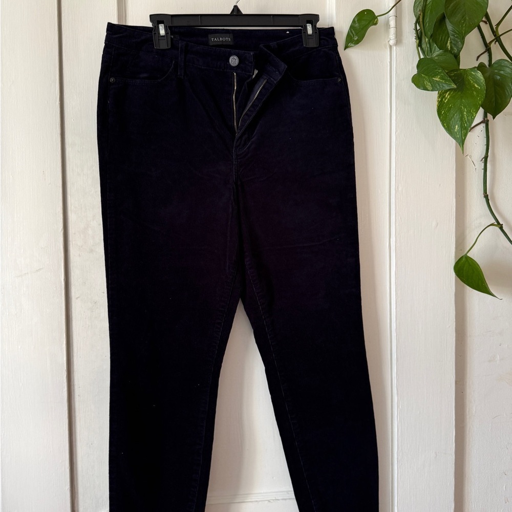 Talbots Women's Midnight Blue 10 corduroy jeggings
